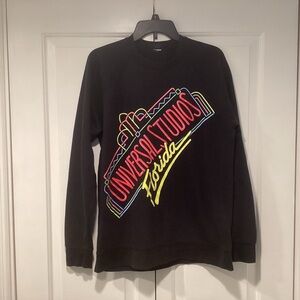 Universal Studios Black Crewneck Sweater with Colorful Design